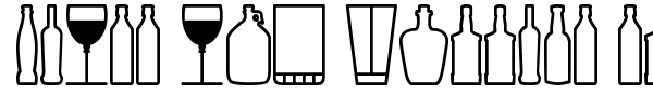 Glass and Bottles St font preview